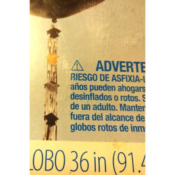 Graduation Balloon Tassel Black Silver 36 in Streamers Open house - Picture 7 of 9